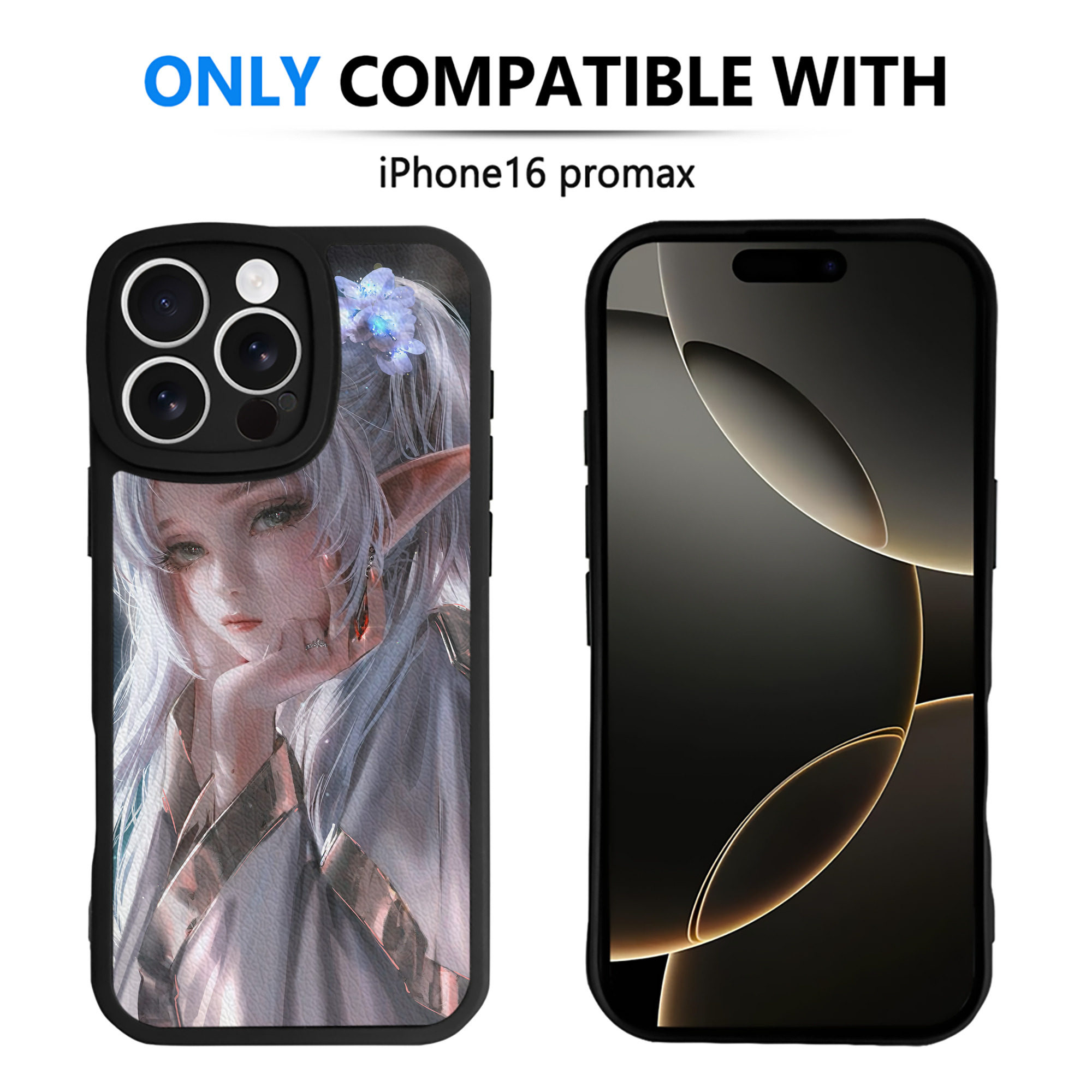 （画像用） 葬送のフリーレン Frieren 【iPhone 16シリーズ対応】シリコンスマホケース（レザー調） 材質：シリコン